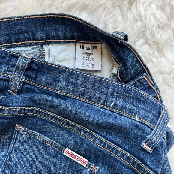 Hudson Leigh Boyfriend Distressed Jeans size 28 holes Buttonfly - Picture 5 of 6